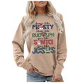 thumbnail image 2 of Dance Like Frosty Shine Like Rudolph Christmas Sweatshirts for Women Long Sleeve Crewneck Christian Sweatshirt Pullover Tops, 2 of 5