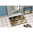 thumbnail image 2 of Carolines Treasures JMK1101JMAT Blue Crab Tail Fin Door Mat Indoor Rug or Outdoor Welcome Mat 24x36 Doormat  36"L x 24"W, 2 of 4