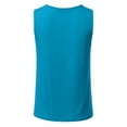 thumbnail image 3 of Doublju Women's Casual Sleeveless Tunics Blouses Chiffon Zipper Tank Tops CYAN M, 3 of 5
