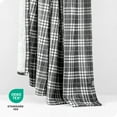 thumbnail image 4 of Bare Home Plush Sherpa Bed Blanket - Fluffy & Soft - Reversible - Lightweight - Twin/Twin XL, Stirling Plaid - Gray/White, 4 of 5