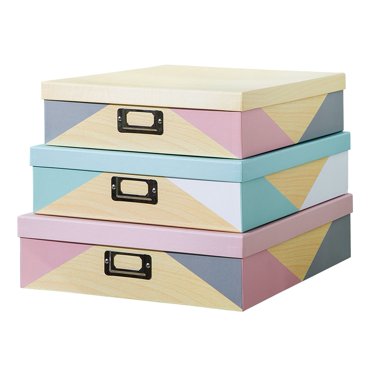 Soul & Lane Decorative Storage Trunks - Set Of 3 Pirate Treasure Chest Boxes For Photos & Memories
