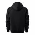 thumbnail image 4 of MHFRRA Sudadera con Capucha y Cremallera, Chaqueta con Cremallera Completa, Sudadera Ligera y Suave para Uso Deportivo Informal Al Aire Libre, Ajuste Cómodo Negro, 4 of 4