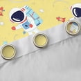 thumbnail image 4 of Castle Fairy Teens Kids Galaxy Rocket Planet Blackout Curtains Set of 2 (52x84 Each),Outer Space Window Curtains,Kawaii Cosmos Astronaut Curtains and Drapes,Ultra Soft Home Decor, 4 of 6