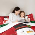 thumbnail image 3 of Manfei Kids Snowman Bedding Comforter Set 7pcs for Boys Girls, Winter Snowflakes King Bedding Sets, Merry Christmas Bed Sheets, Red Green Plaid Bedroom Decor, 3 of 7