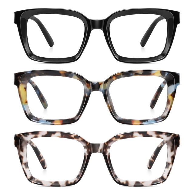 Gafas de lectura XVXV que bloquean la luz azul, paquete de 3, Mix3 1.5X
