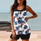 thumbnail image 4 of Trajes de baño tankini para mujer Trajes de baño de dos piezas con espalda de tiras y estampado conservador para mujer Traje de baño de dos piezas para mujer, 4 of 6