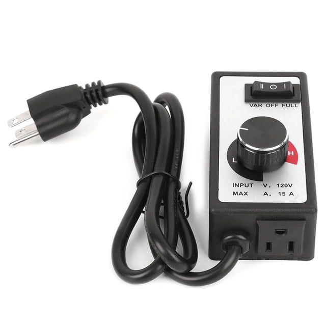 Variable Fan Speed Controller 1800W for Hydroponic Inline Fan Exhaust US Plug 110V(2‑Meter Cable ) 2-Meter Cable