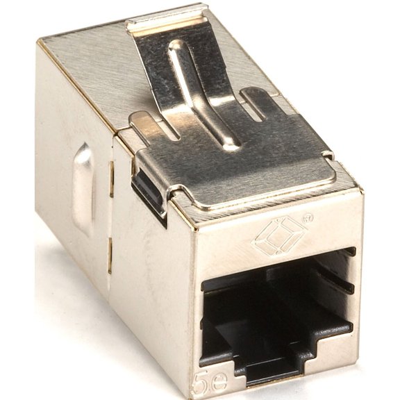 Black Box Cat.5e Shielded Straight-Pin Keystone Coupler Silver