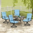 thumbnail image 4 of Aoodor High-Back Outdoor Dining Chair Cushion Set, Fade-Resistant Polyester Fabric, Water-Repellent TPU Coating, 37x20x2.8 Inches (Set of 4), 4 of 8