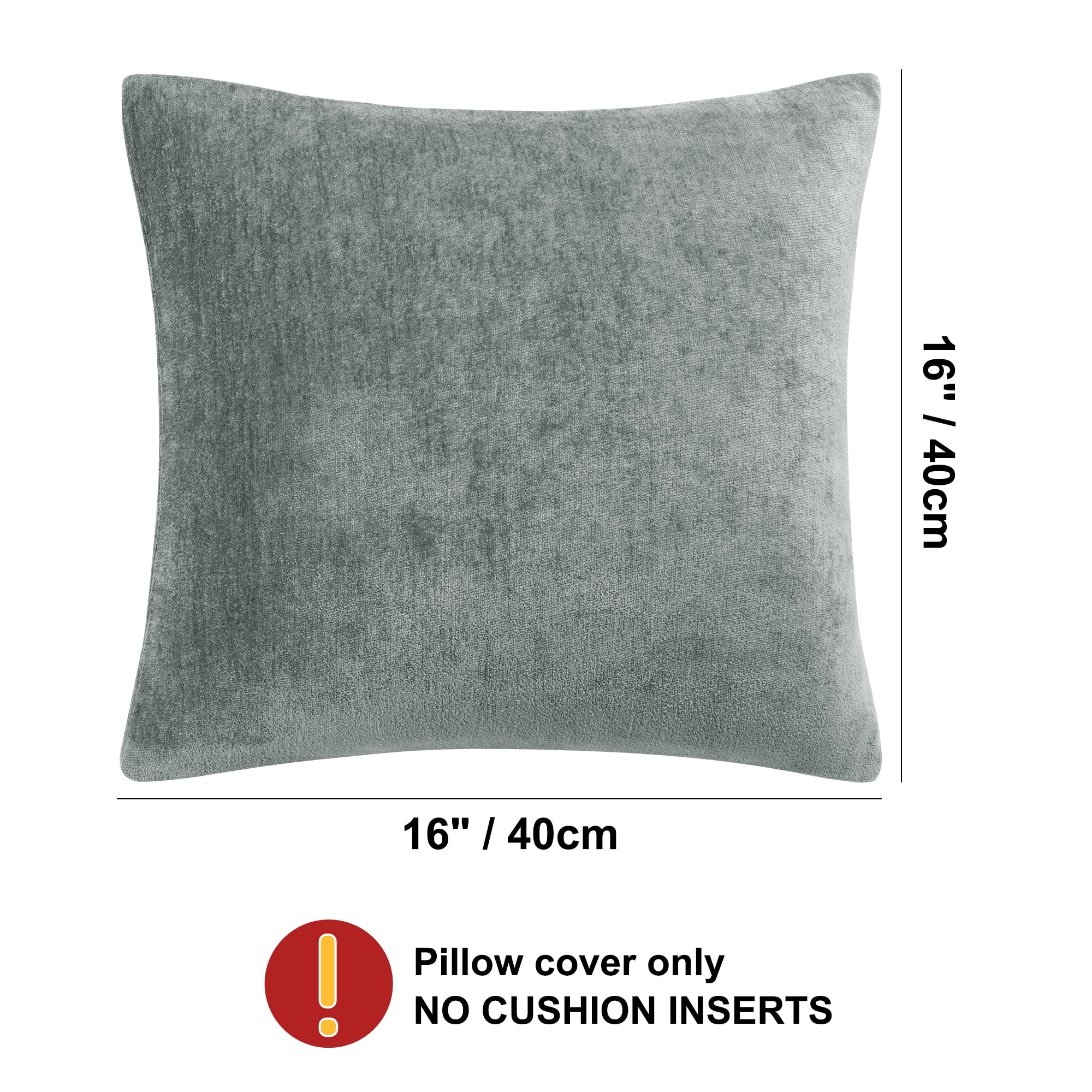 Unique Bargains Soft Water Repellent Throw Pillow Covers Light Gray 16"x16"