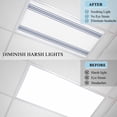 thumbnail image 5 of Ceiling Light Cover for Classroom, Blue White Farmhouses Stripes Magnetic Fluorescent Light Covers Filter for School,Office, 2X4&nbsp; FT, Pack of 3, Modern Minimalist, 5 of 8