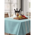 thumbnail image 6 of Aqua Beige Striped Table Cloth, Modern Farmhouse Retro Lines Waterproof Tablecloth for Rectangle Tables, Reusable Washable Fabric Table Cover for Restaurant Kitchen Dining Tables 52"x70", 6 of 6