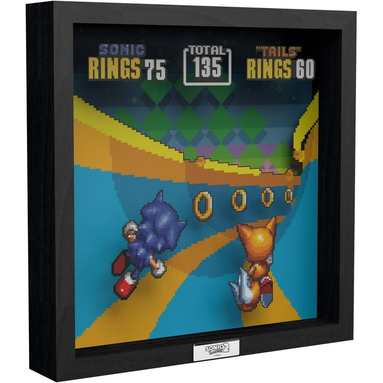 ソニック ピクセル フレーム Pixel Frame 飾り 海外限定 Sega Sonic the Hedgehog Idle Pose Pixel Frames (9X9