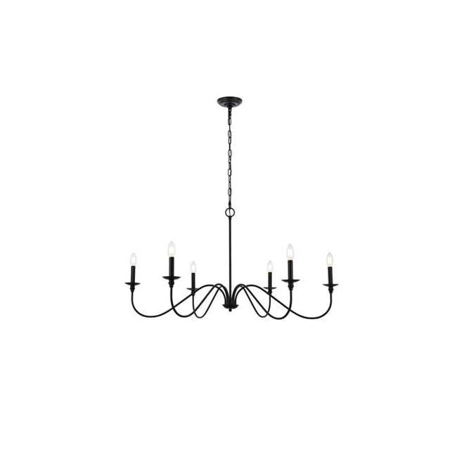 Living District LD5056D42MB 42 in. Rohan Chandelier, Matte Black