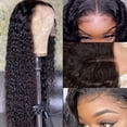 thumbnail image 4 of Afrodiva Deep Wave Lace Front Wigs Human Hair Wigs for Black Women 150% Density Glueless Transparent Lace Frontal Wigs Human Hair Pre Plucked with Baby Natural Color 18inch, 4 of 7