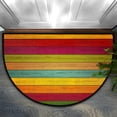 thumbnail image 4 of Welcome Half Round Door Mat Rainbow Wood Doormat Washable Home Kitchen Art Restaurant Office Floor Mats Non Slip and Durable Doormats Decor 18x30 Inch, 4 of 6