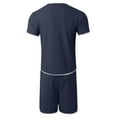 thumbnail image 5 of RUTAYY Men's Outfits Casual Loose Fit Short Sleeve Tee Shorts with Pocket Summer Everyday Wear Holiday Chic Clothing Sets, 5 of 7