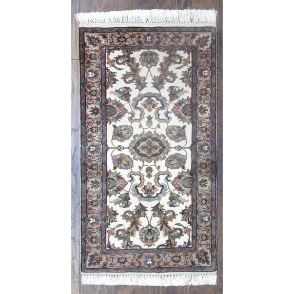 Wahi Rugs Hand Knotted Fine Persian Kashan 2'0"x4'0" -w11195