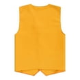 thumbnail image 4 of Haitryli Women Men Button Vest Volunteer Activity Vest Unisex Waiter Waistcoat Bartender Work Uniform Yellow M, 4 of 5