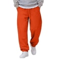 thumbnail image 2 of WULMLEO Men's Baggy Sweatpants with Pockets Drawstring Loose Fit Cuffed Gym Casual Joggers Saffron S, 2 of 6
