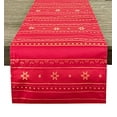 thumbnail image 1 of Fennco Styles Holiday Metallic Snowflake Printed Table Runner 16" W x 108" L - Red Woven Table Cover for Home Décor, Banquet, Family Gathering, Christmas, Special Occasion, 1 of 5