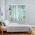 thumbnail image 3 of Blue Coastal Kitchen Curtains Window Panels, Summer Nautical Beach Coral Starfish Insulated Window Treatment Curtain, Grommet Curtains for Bedroom/Living Room/Bathroom, 2 Piece 52"Wx84"L, 3 of 8