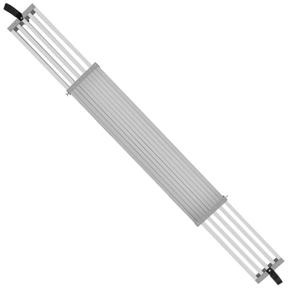 KFFKFF Telescoping Aluminum Work Plank, Adjustable Length 6-9 Feet, 500lbs Load Capacity, 12.5-inch Wide Scaffold Plank, Extension Platform with Non-Slip Surface for Ladder and Scaffold Use