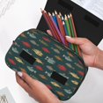 thumbnail image 6 of Sikiie River Freshwater Fish Print Flip Double-layer Pencil Case, All-purpose Stationery Bag for Study and Office, Zipper Design, Unisex, 6 of 7