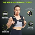 thumbnail image 4 of Chaleco de Pesas Liveet Ajustable de 9 kg con Detalles Reflectantes para Entrenamiento, 4 of 9