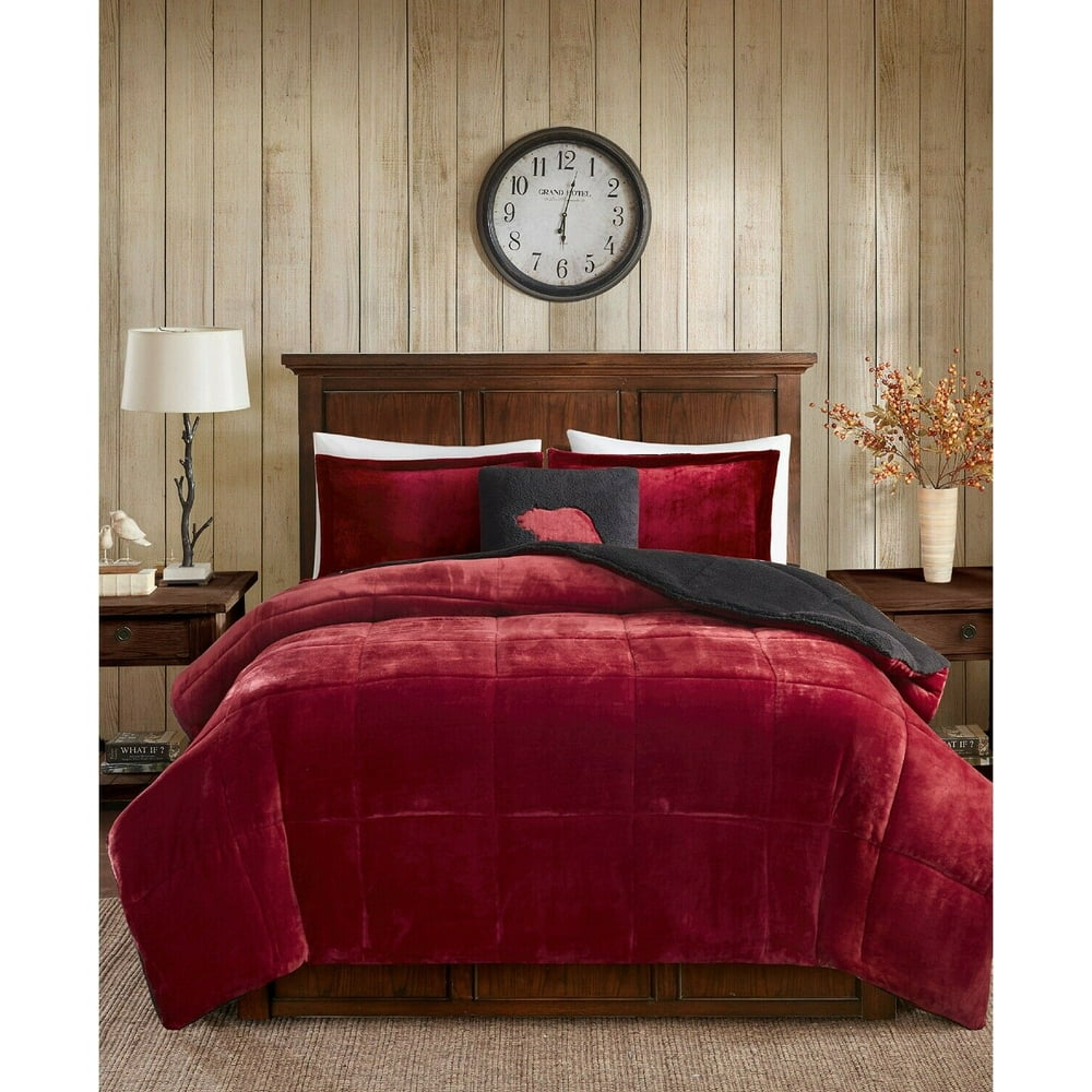 woolrich alton plush to sherpa fleece comforter set