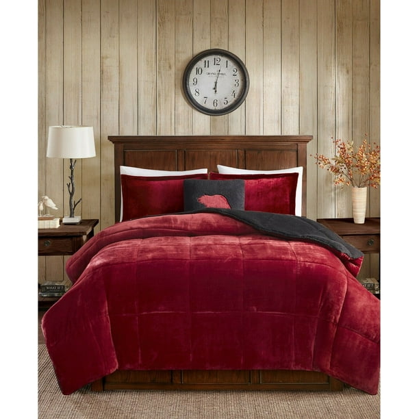 woolrich alton plush to sherpa fleece comforter set