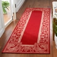 thumbnail image 3 of Safavieh Courtyard Cooper Botanical Indoor/Outdoor Runner Rug, Red/Natural, 2'3" x 12', 3 of 11