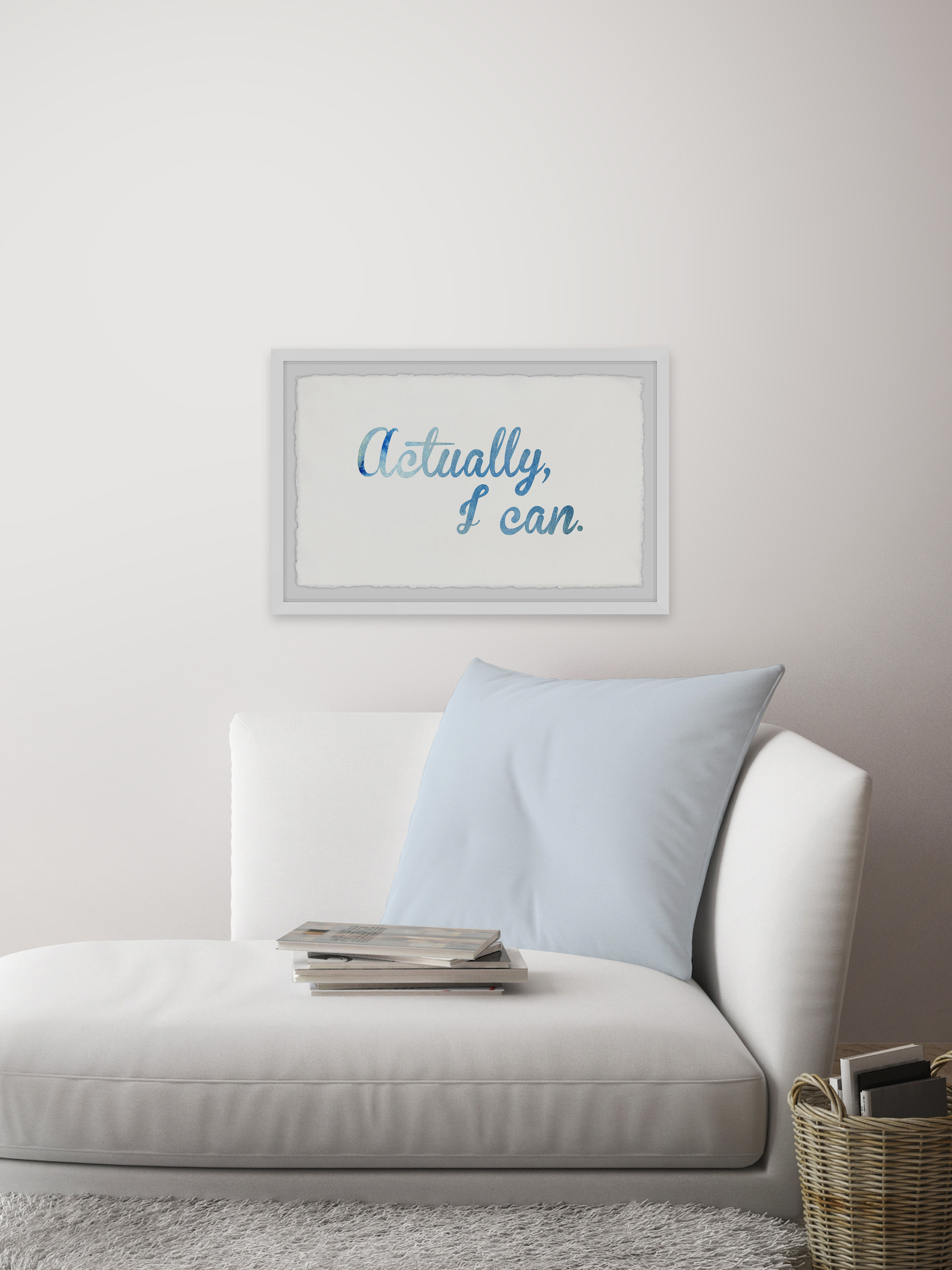 Marmont Hill Actually I Can Iii By Dantell Framed Wall Art, 36.00" x 1.50"