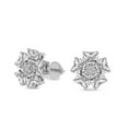 thumbnail image 2 of Lab Grown Diamond Fashion Earrings | 5 Carat IGI Certified Heart Shape | Thalia Bloom Fashion Flower Lab Diamond Stud Earrings | 14K White Gold&nbsp; FG-VS Quality, 2 of 5