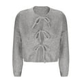 thumbnail image 4 of cfhntfmh Women's Cropped Cardigan Sweaters Long Sleeve Open Front Shrugs Casual Knit Tops Fall Fashion Sweater Jacket, 4 of 7