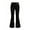 Black, variant on lnmuld Kids High Waist Flared Leggings with Small Bow Print Black,7-8 Years