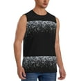 thumbnail image 2 of Pofeuu Silver Glitter1 Print Men's Muscle T-Shirt, Sleeveless, Muscle Tank, Classic Muscle Tee Top For Men Casual Sleeveless Muscle T-Shirt Trendy Clothes-XX-Large, 2 of 7
