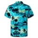 thumbnail image 3 of Camisa Cromoncent Hawaiian para hombre de manga corta, color verde azulado, talla S, 3 of 8