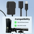 thumbnail image 2 of Power Supply Adapter Cable for Kinect - Replacement USB AC Connector Cord Compatible with PC Microsoft Xbox 360 Kinect Motion Sensor System, 2 of 6