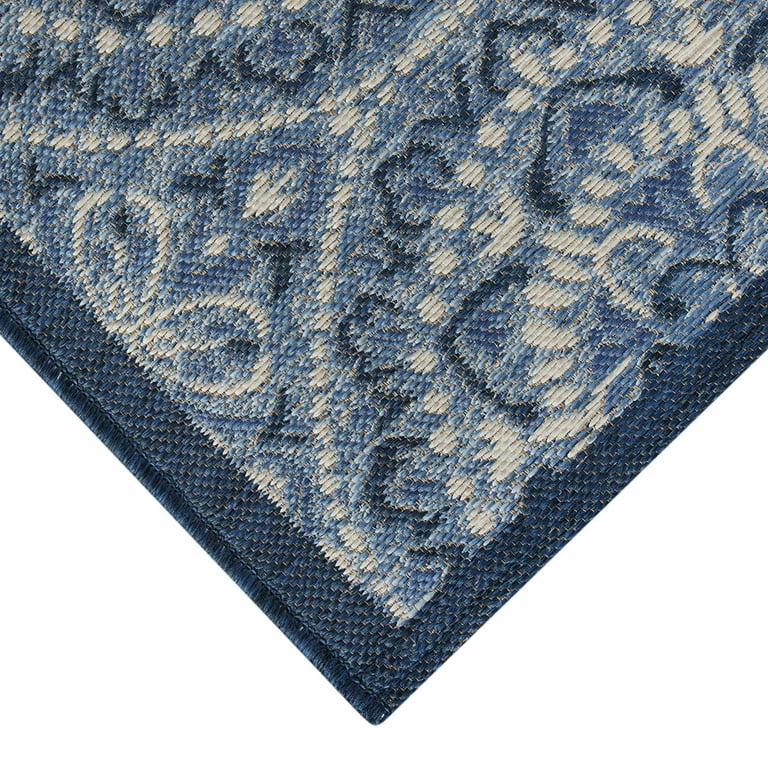 Free Shipping! Better Homes & Gardens 7x10 Blue Medallion Outdoor