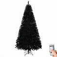 thumbnail image 3 of 8ft Black Pre-lit Christmas Tree with 550 LED Lights & Remote, 1450 Branch Tips, Artificial Xmas Tree for Home/Office Holiday Decor, 3 of 8