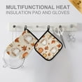 thumbnail image 4 of Yayeee Oven Mitts and Pot Holder Set of 4 Heat Resistant Kitchen Gloves Baking Hot Pad, Fall Mug Pattern, 4 of 5