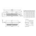 thumbnail image 4 of Unique Bargains D-sub Connector DB44 Female Socket 44-pin 3-row High Density Port Terminal Breakout for Mechanical Equipment CNC Compute, 4 of 4