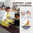 thumbnail image 5 of Carvapet Anti-Fatigue Floor Mat Cushioned Kitchen Comfort Mat, Waterproof Non-Slip Standing Desk Foam Mats and Rugs, Brown, 17.3"x60", 5 of 7