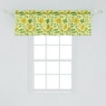 thumbnail image 2 of Ambesonne Leaves Window Valance, Summer Time Botany Leaves Plants and Butterflies, Curtain Valance for Kitchen Bedroom Decor with Rod Pocket, 54" X 18", Yellow Fern Green, 2 of 2