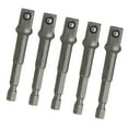 thumbnail image 1 of Juego de 5 adaptadores de extensión de dados, puntas de destornillador, adaptador de dado a taladro, vástago hexagonal de 1/4" para herramientas 375 mm, 1 of 8