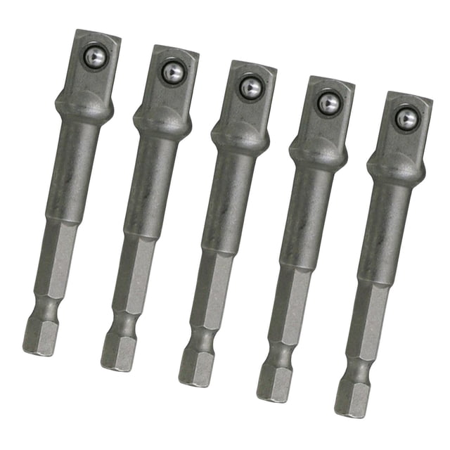 Juego de 5 adaptadores de extensión de dados, puntas de destornillador, adaptador de dado a taladro, vástago hexagonal de 1/4" para herramientas 375 mm