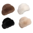 thumbnail image 2 of Gorro de invierno de felpa Minnieouse para Mujer suave y cómodo a prueba de viento y cálido negro, 2 of 6