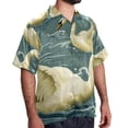 thumbnail image 2 of Swan Men's Casual Short Sleeve Button Down Shirts - Printed Summer Beach Tops for Men and Women, 2 of 6