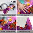 thumbnail image 5 of 1pc Two Butterflies Absorbent Non-Slip Bathroom Thickened Flannel Rug Decor,Soft,Quick Drying,Suitable For Indoor/outdoor Use,Bathrooms,Bedrooms,Kitchens,Terrace,Laundry Rooms,16"x24", 5 of 9